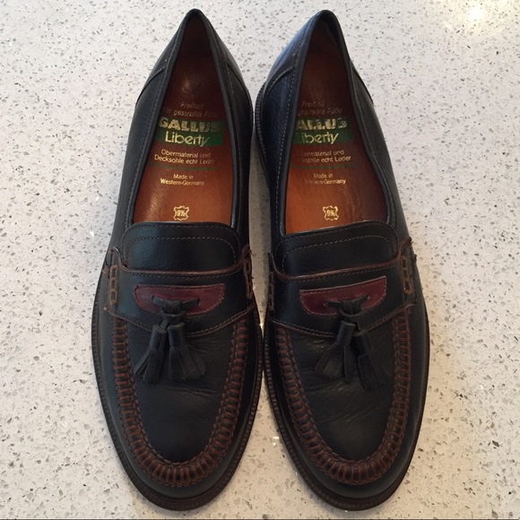 Mens Black Mahogany Leather Tassel Loafers size 11 - Picture 1 of 8